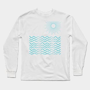 At the beach by lines White Long Sleeve T-Shirt